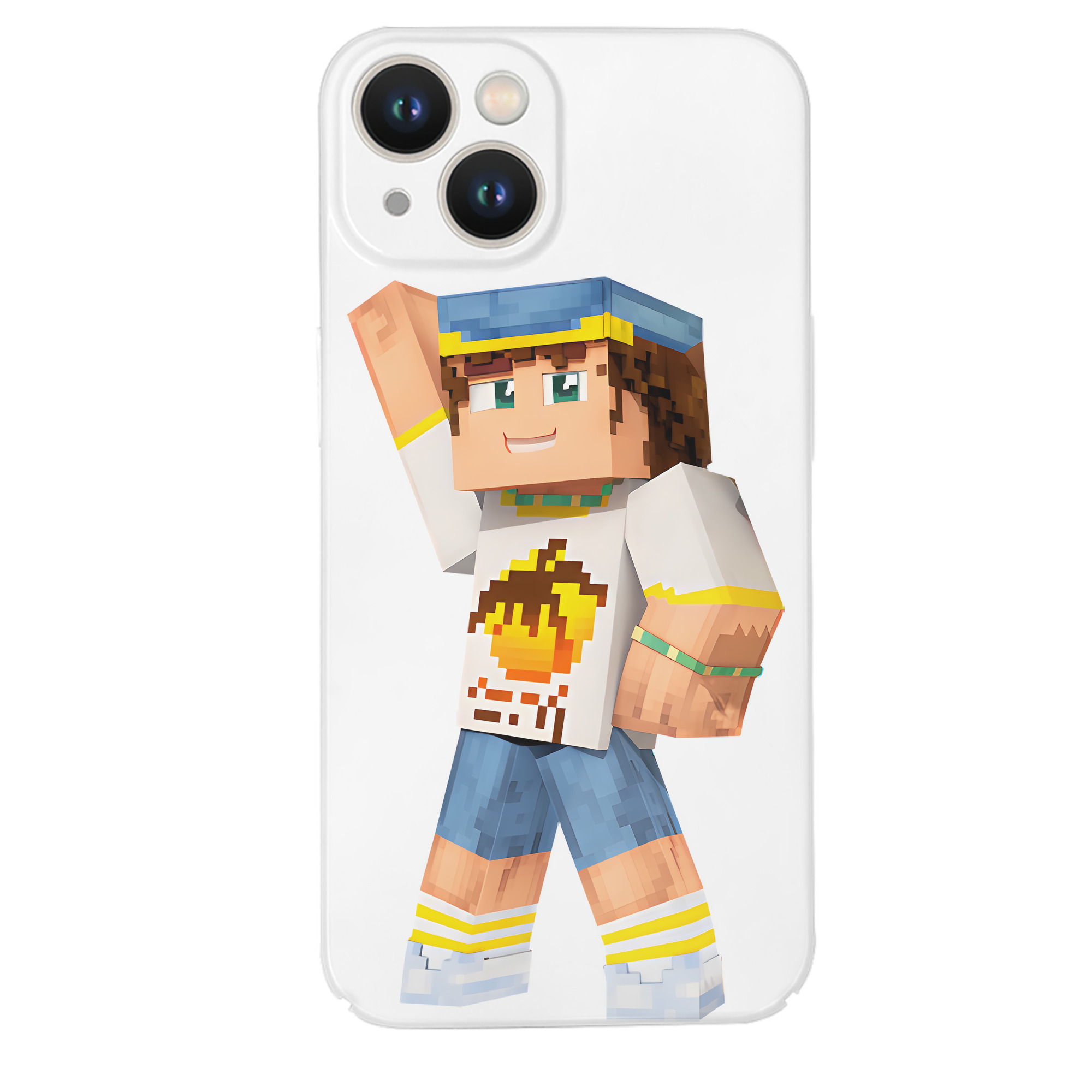 （画像用） マインクラフト ブロックの世界 Minecraft MC Block world 【iPhone 14シリーズ対応】ハードケース